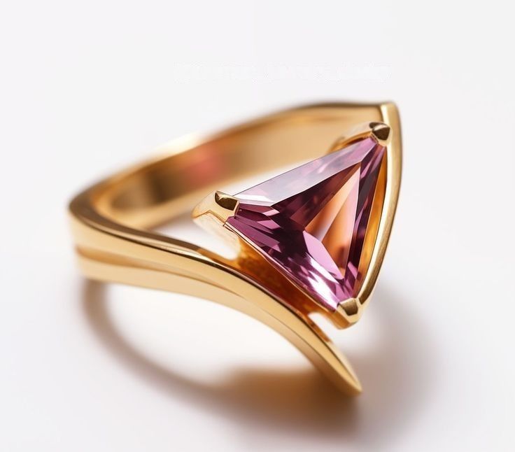 Aurora Trillion Pink Sapphire Ring