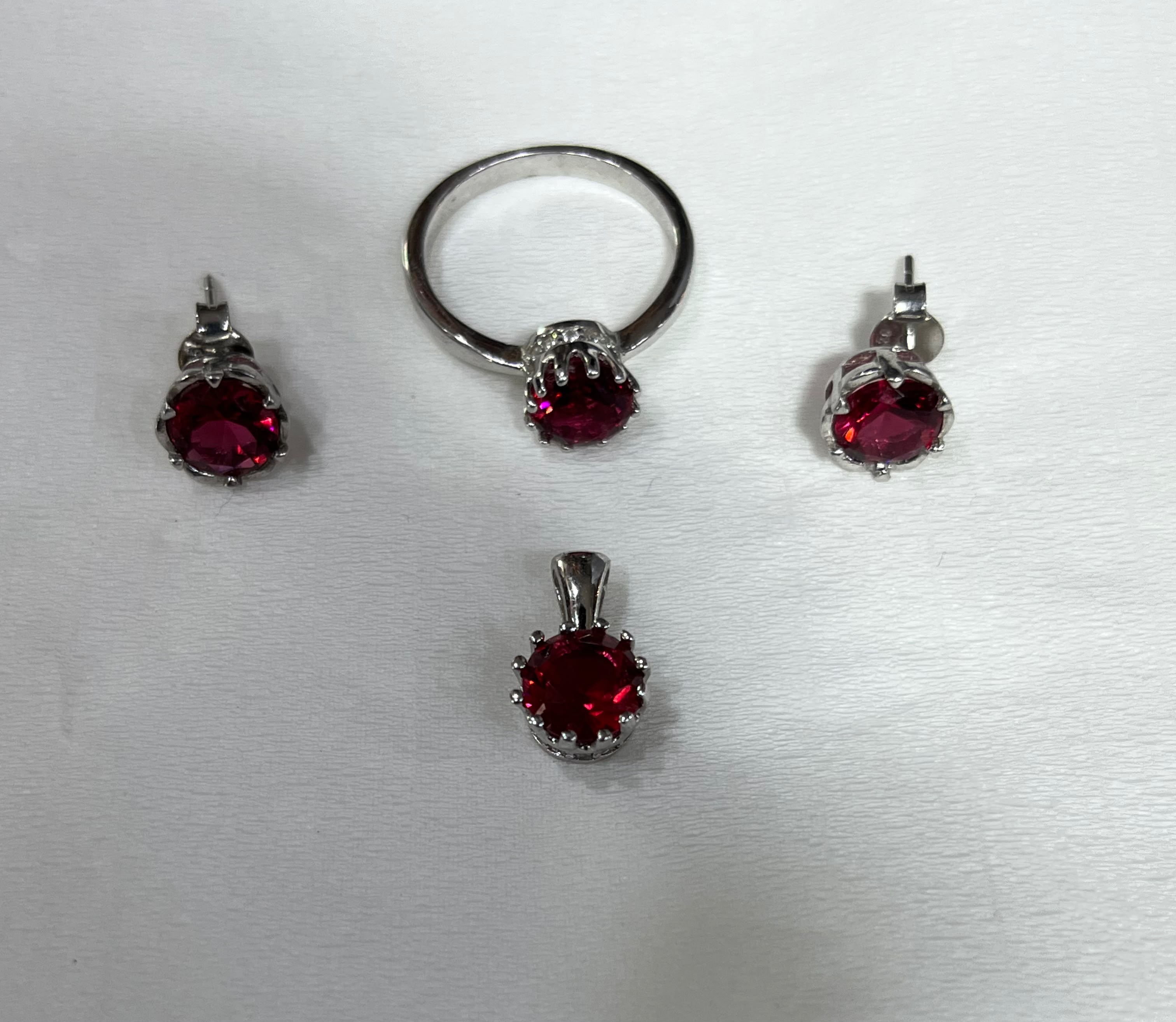 Zircon Stone Sterling Silver 925 Jewelry Set