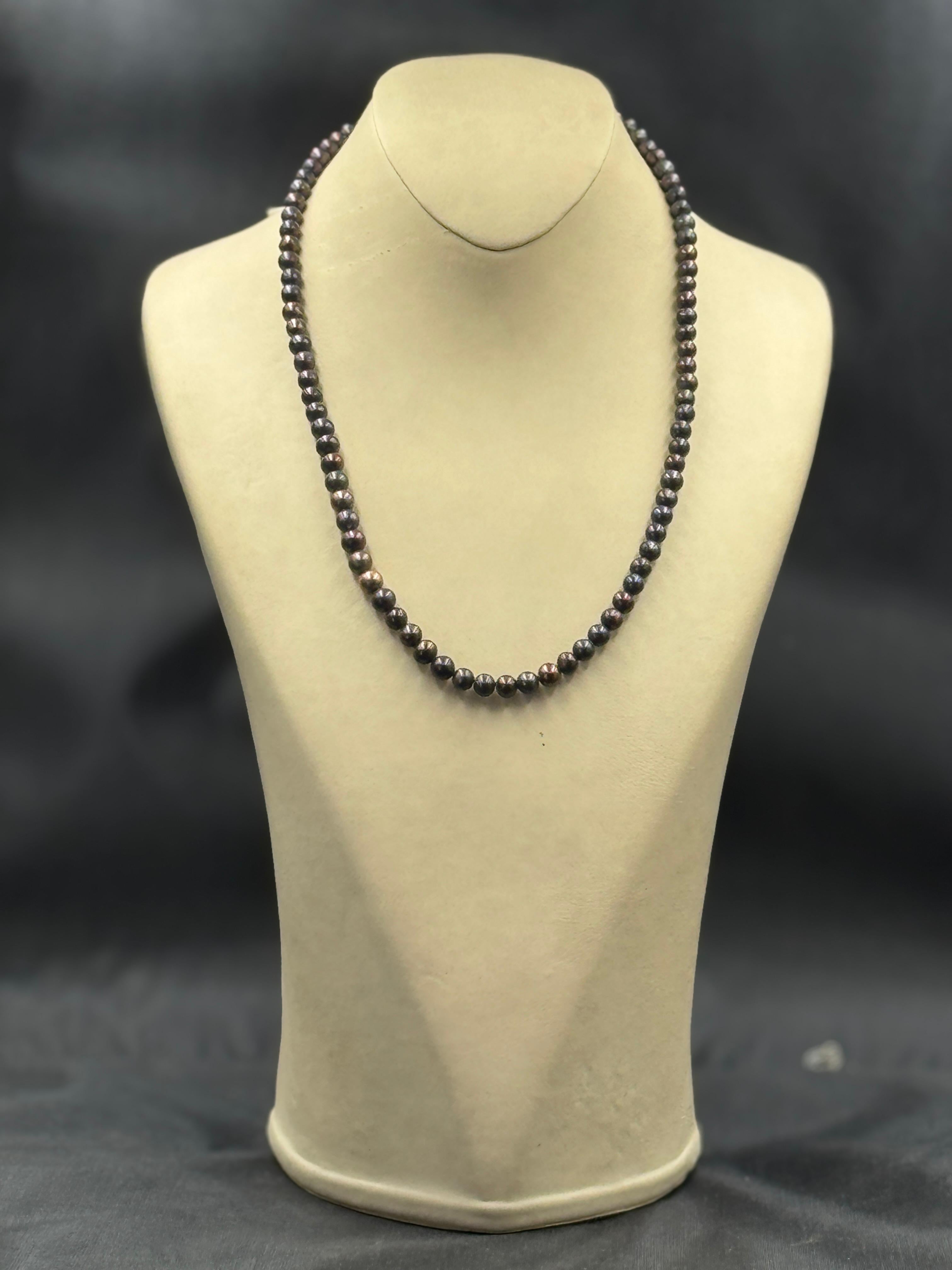 Blackish Color Fresh Water Pearls Necklace