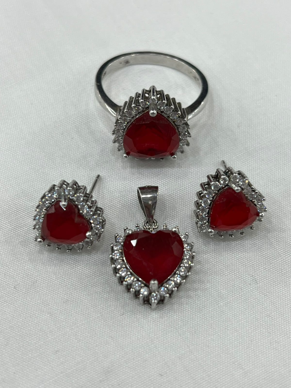 Zircon Stone Sterling Silver 925 Jewelry Set