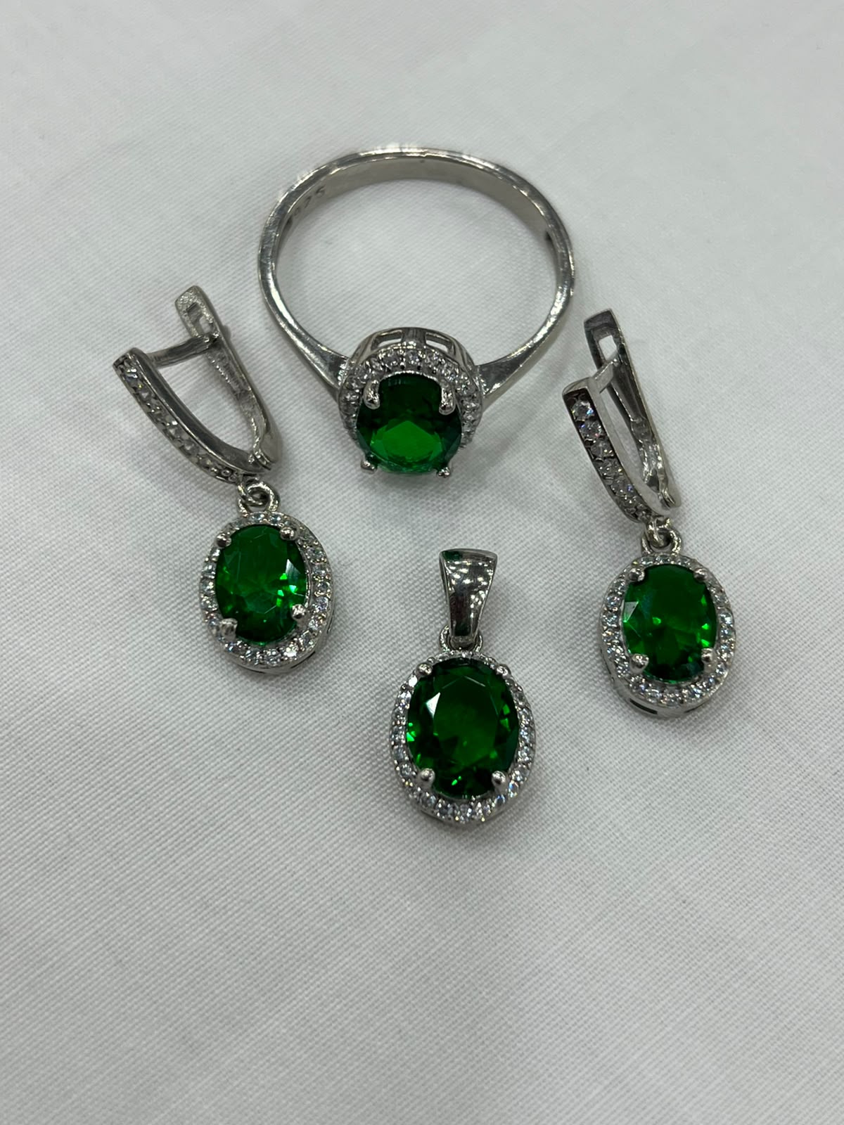 Zircon Stone Sterling Silver 925 Jewelry Set
