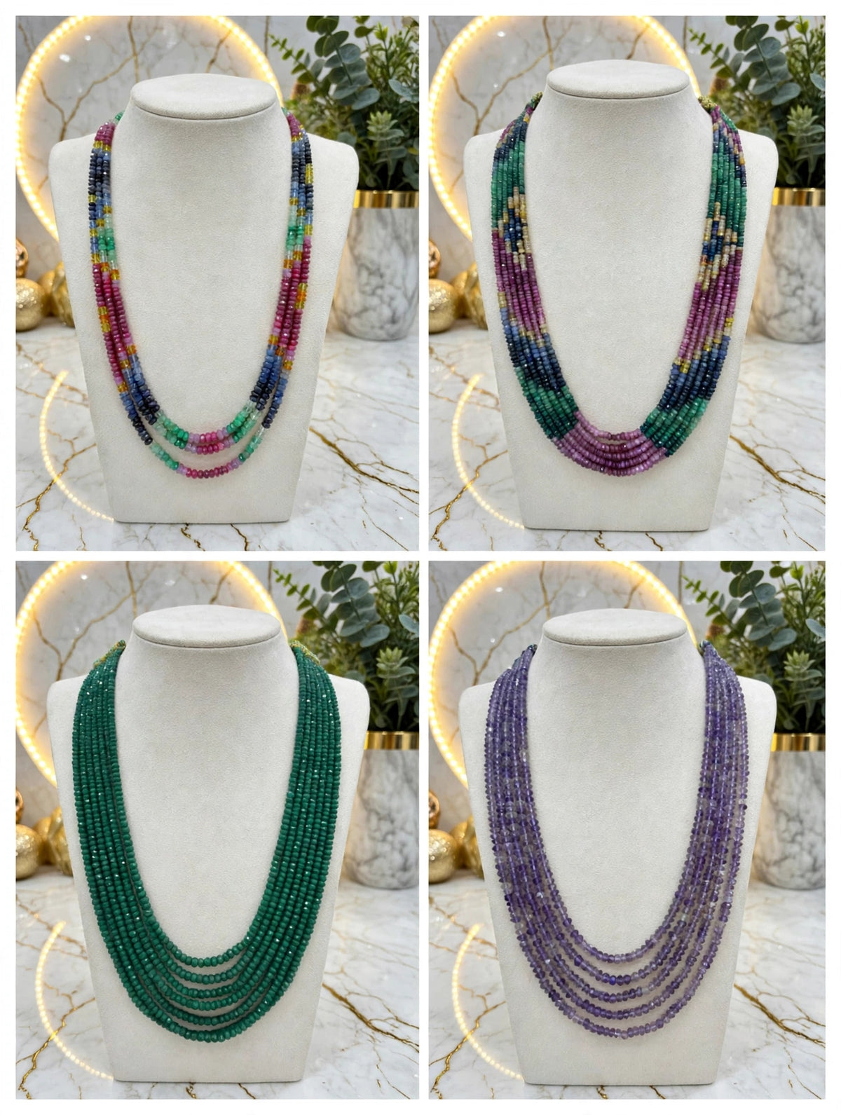 Natural Gemstone Mala