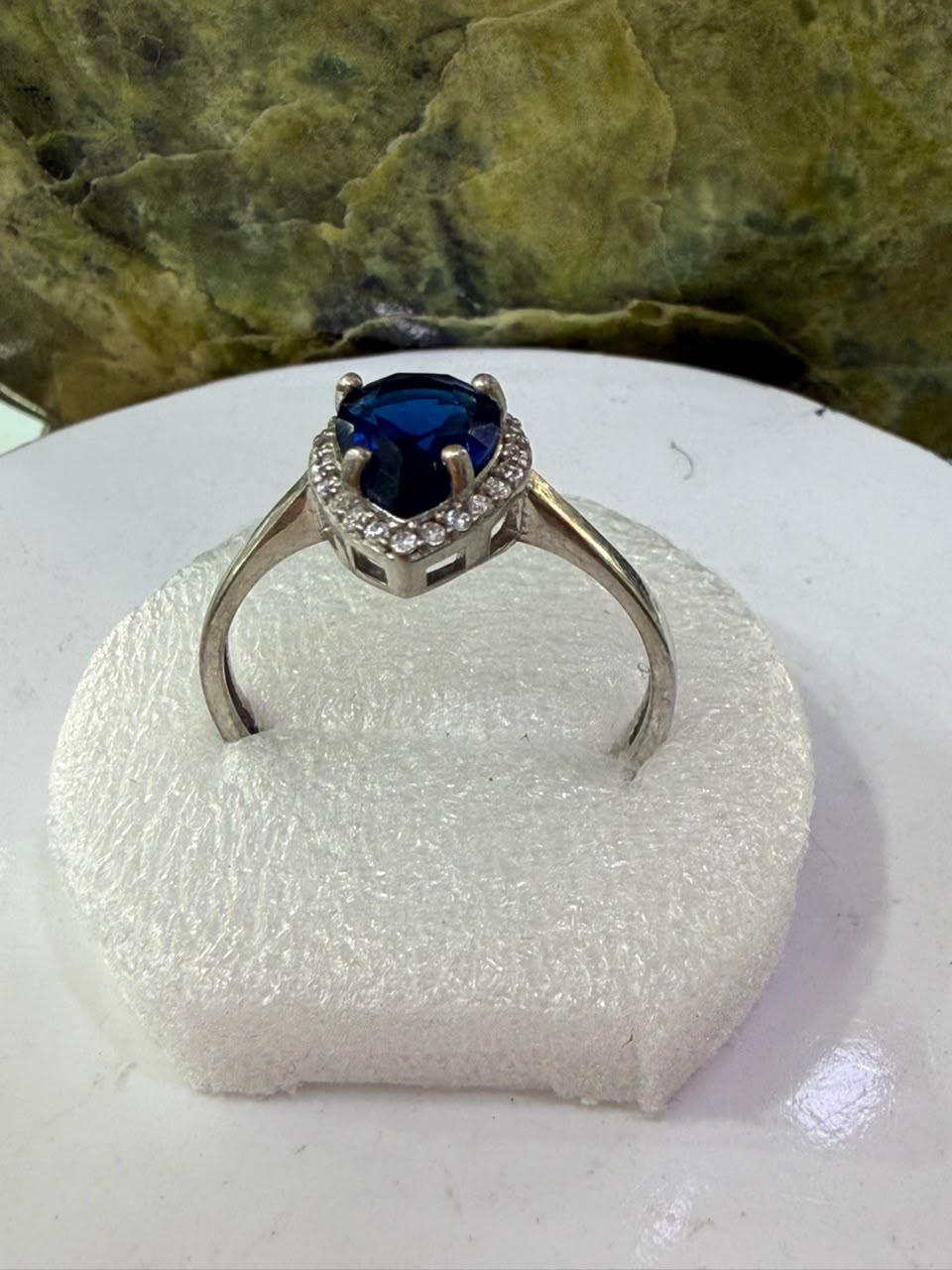 Bule Zircon Stone Ring