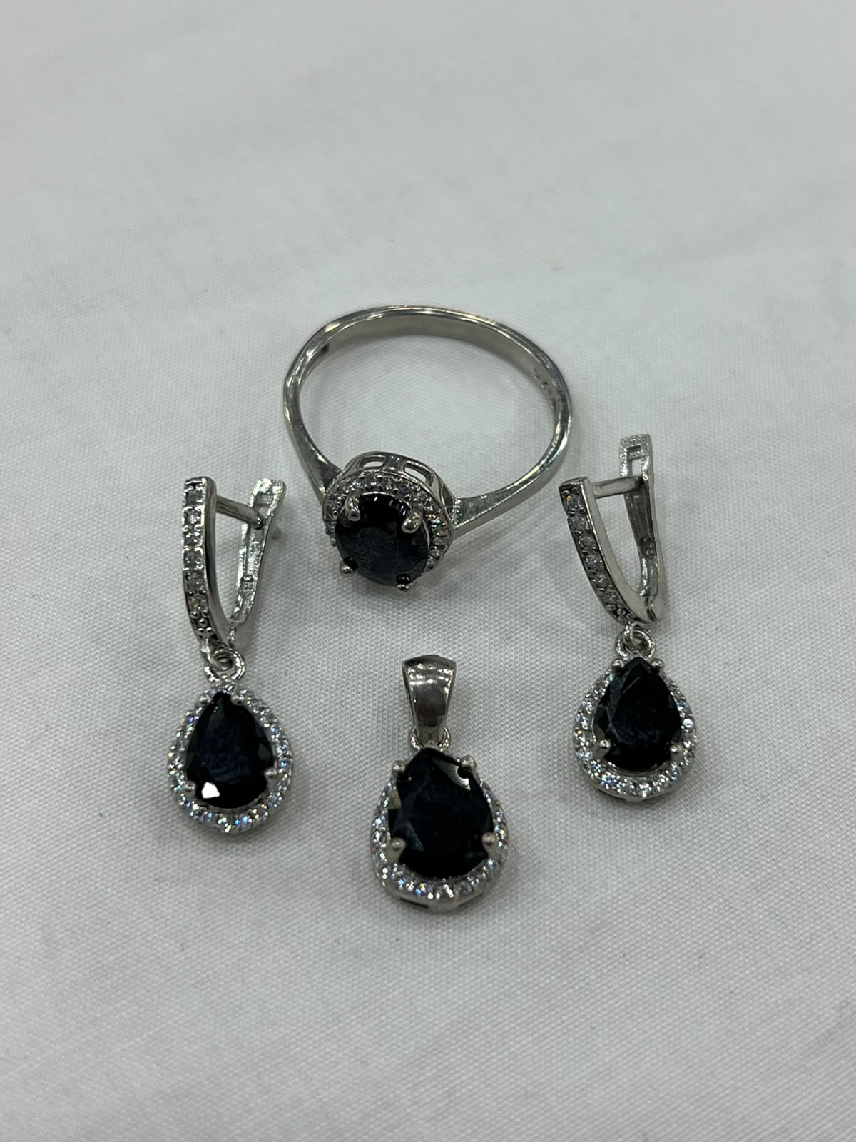 Zircon Stone Sterling Silver 925 Jewelry Set
