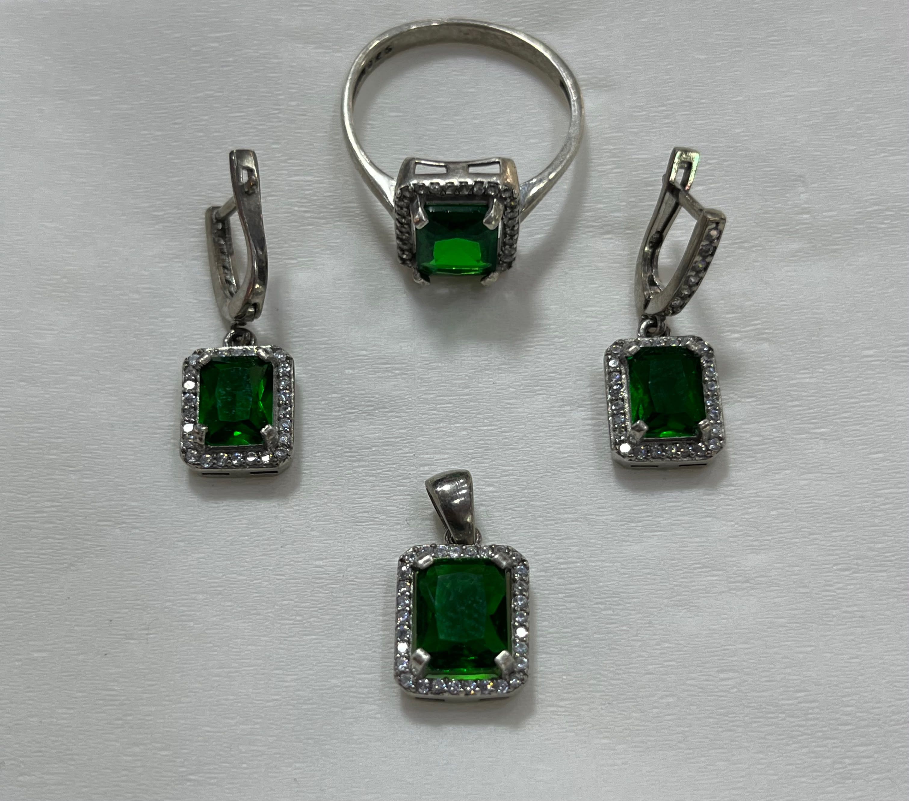 Zircon Stone Sterling Silver 925 Jewelry Set