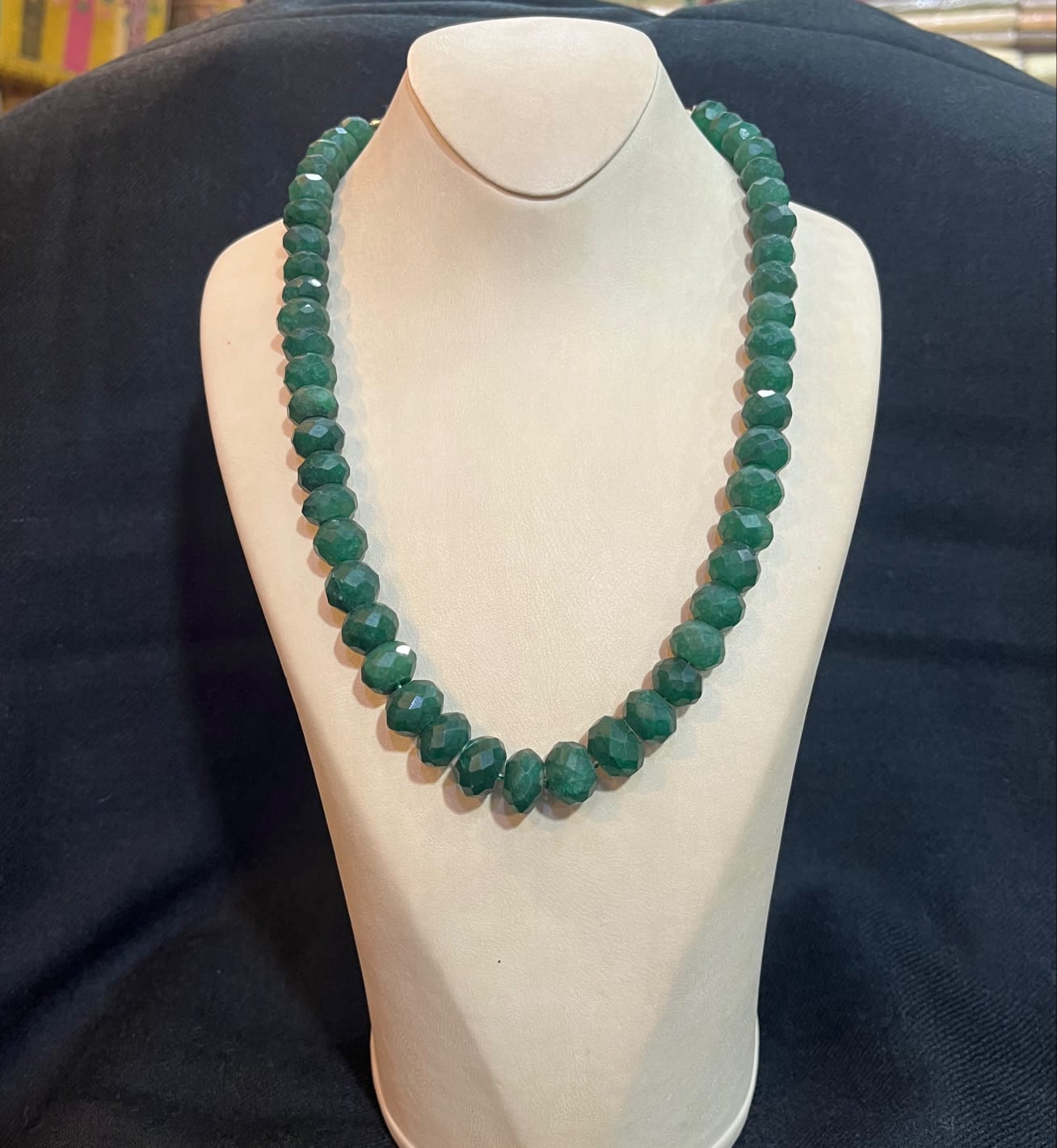Emerald stone necklace