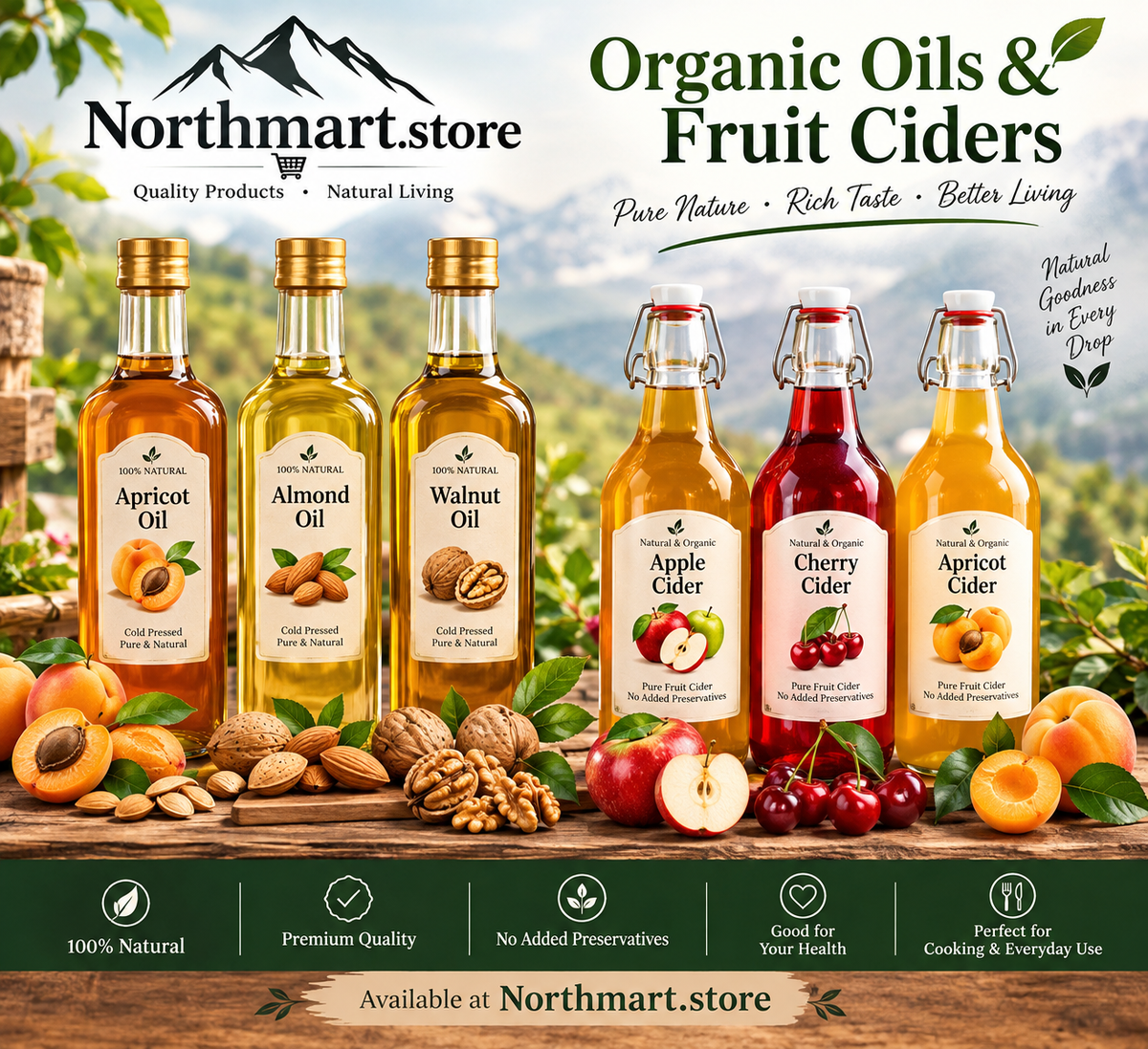 Organic Oils And Furites Ciders
