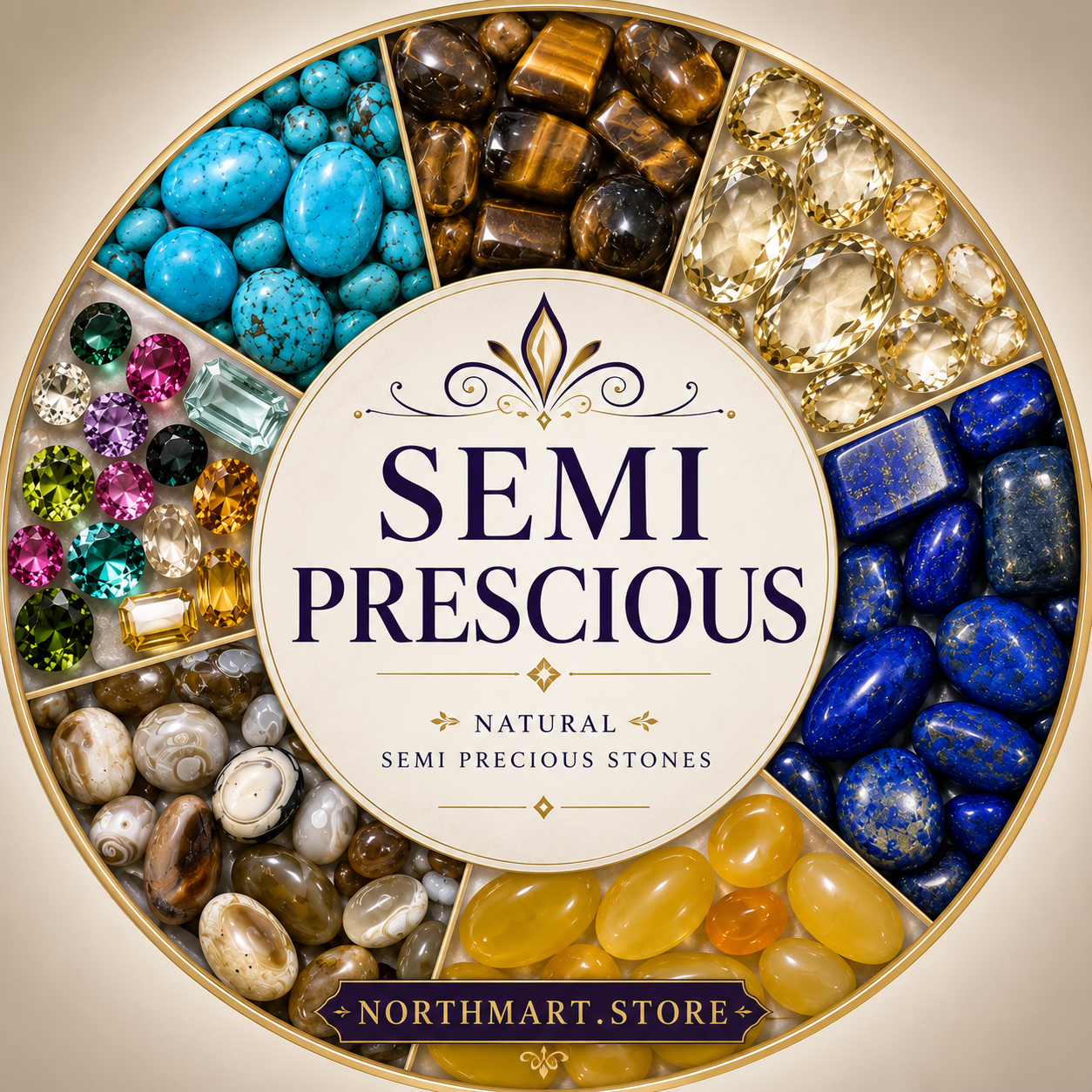 Semi Prescious Gems stone