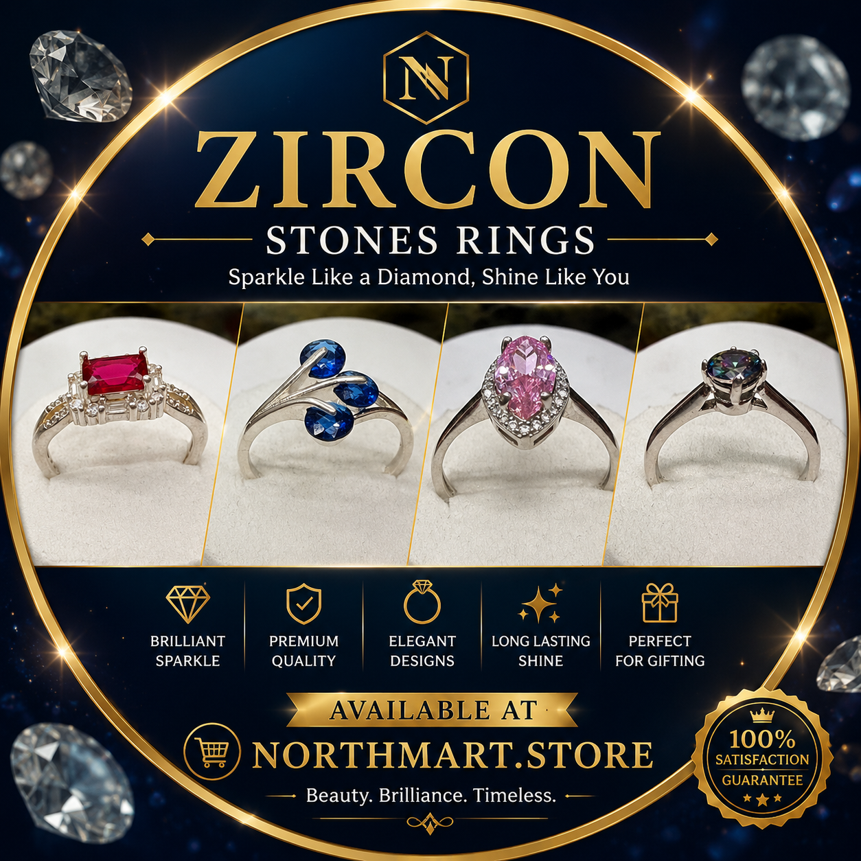 Zircon Stone Ring