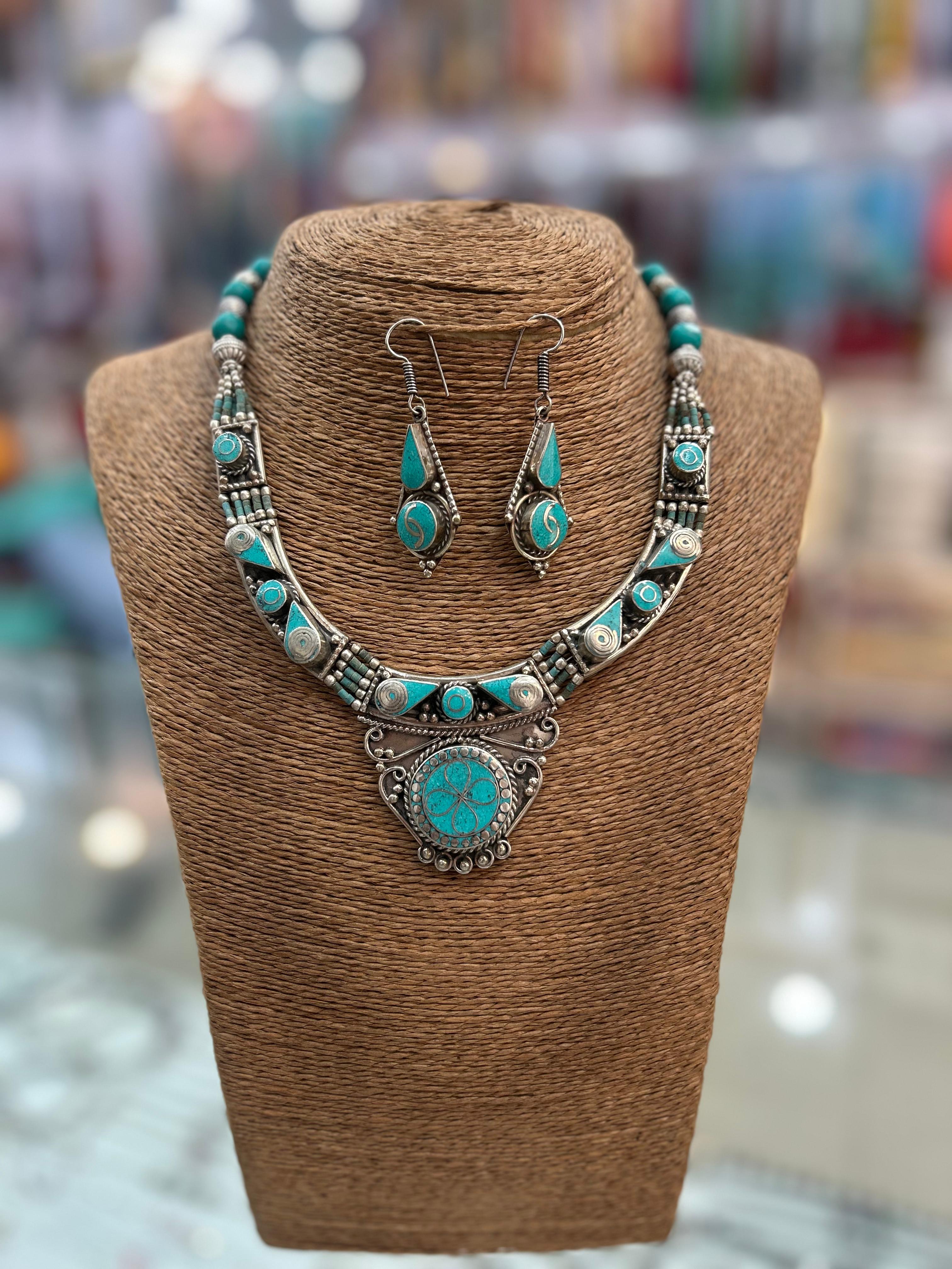 Nepali Jewelry Necklace and Earings