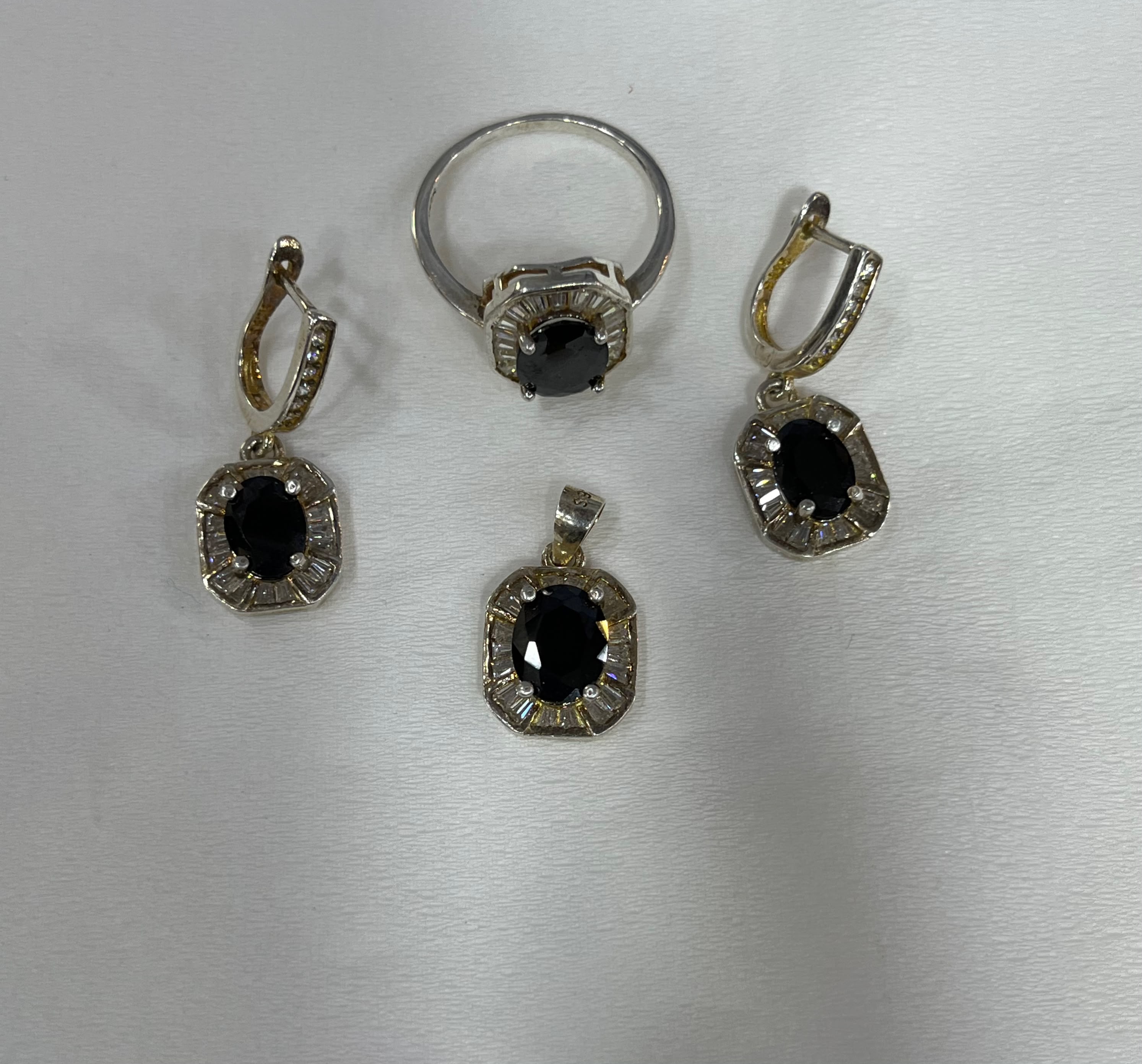 Zircon Stone Sterling Silver 925 Jewelry Set