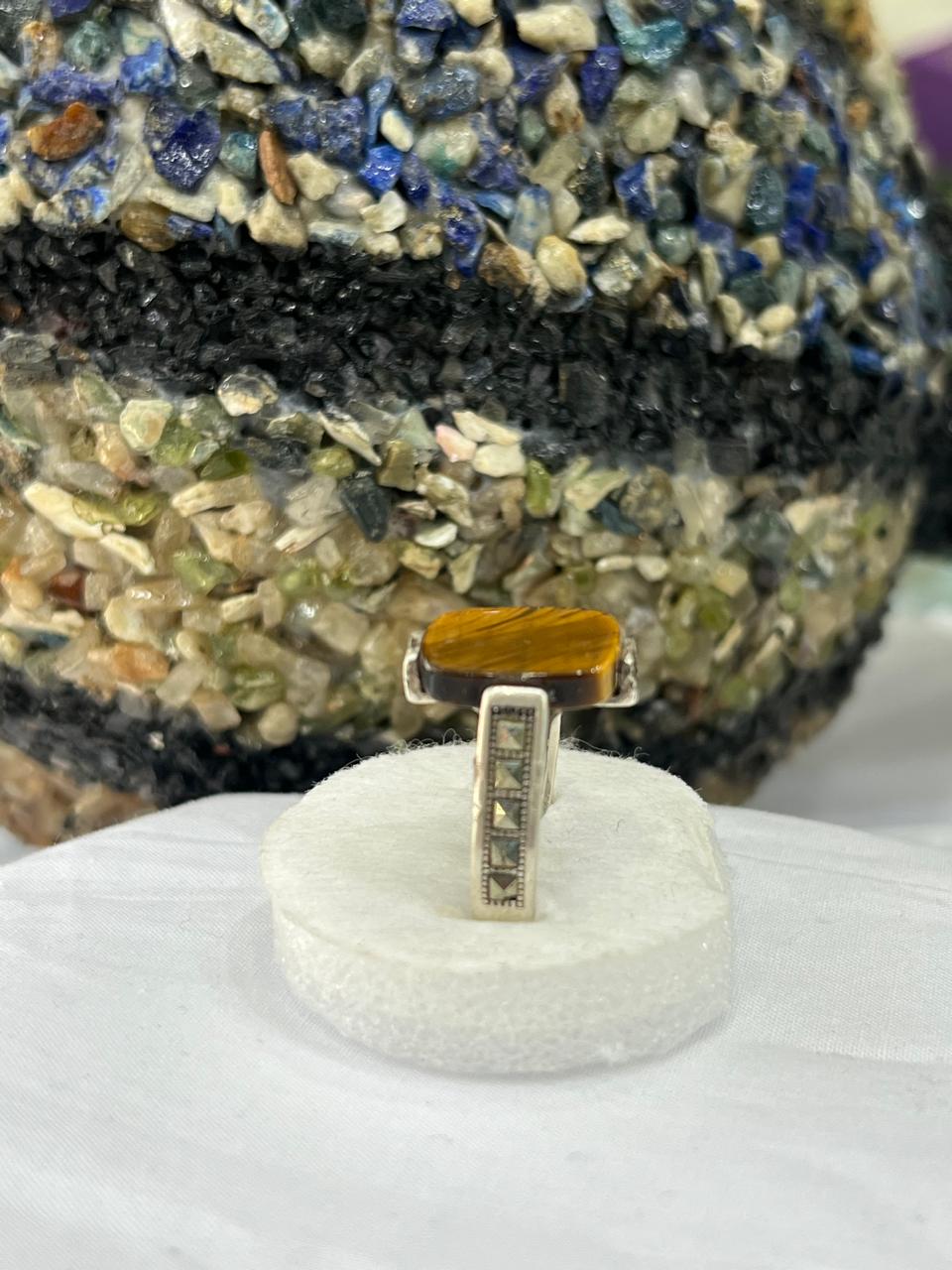 Italian Ring Tiger Eye Stone