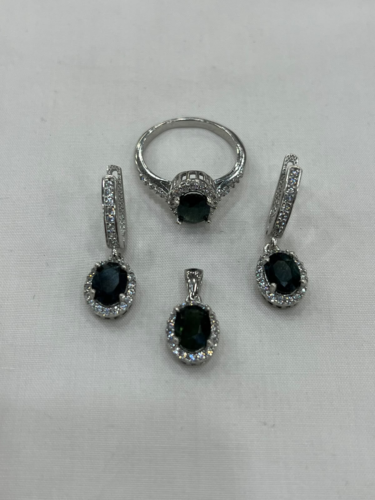 Zircon Stone Sterling Silver 925 Jewelry Set