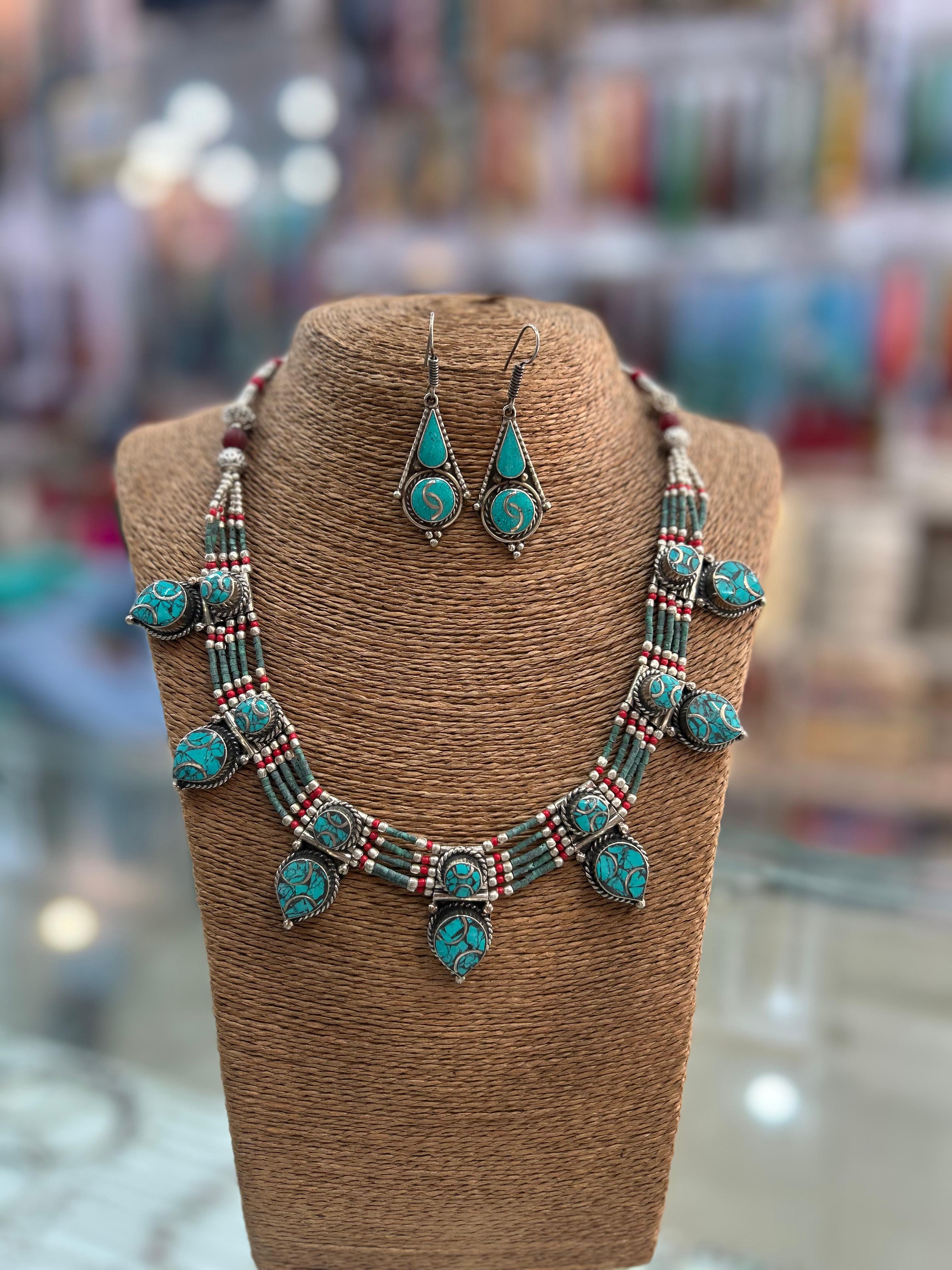 Nepali Jewelry Necklace and Earings