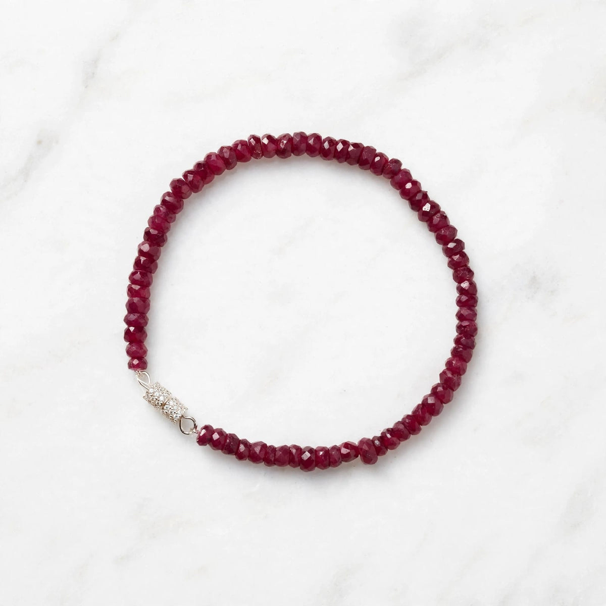 Natural Ruby Stone Bracelet