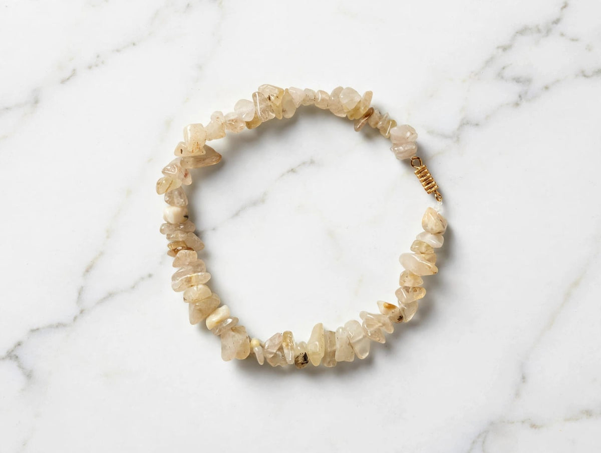 Rutilated Quartz Stone Bracelet