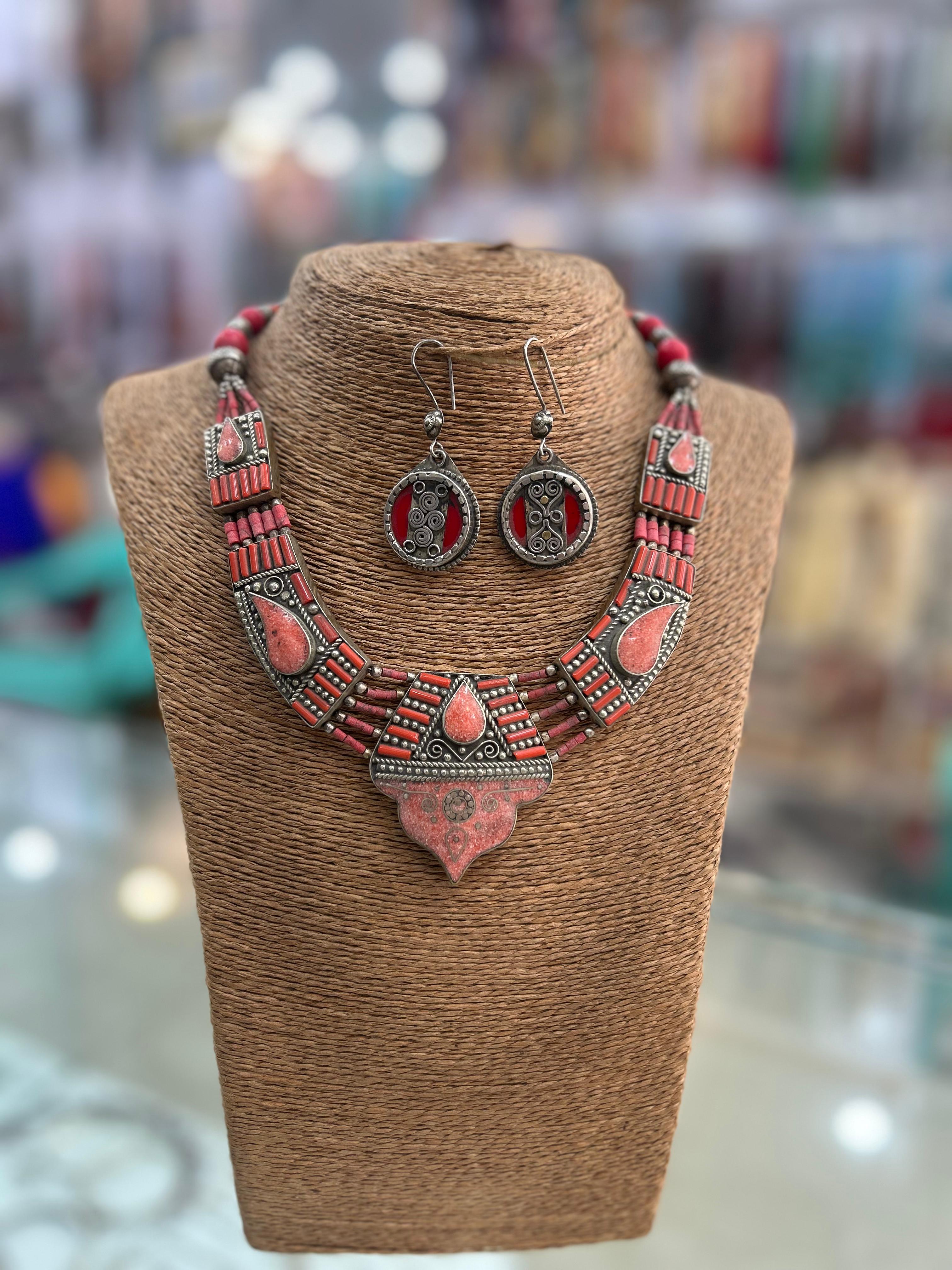 Nepali Jewelry Necklace and Earings