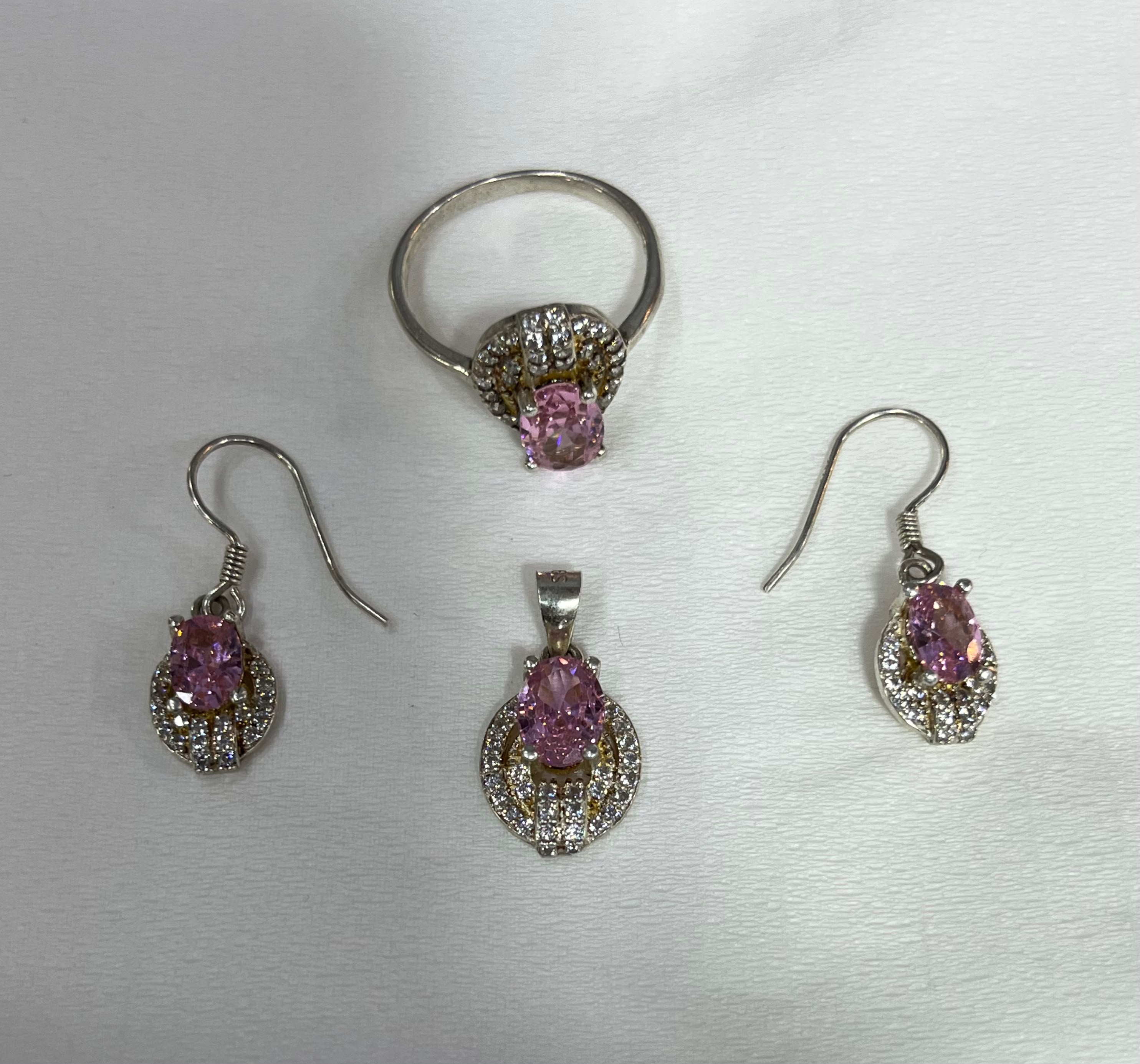 Zircon Stone Sterling Silver 925 Jewelry Set